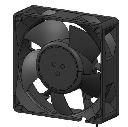 8025C DC Axial Flow Fan  80×80×25.4mm High-Reliability DC Cooling Fan for Aerospace, Defense & Harsh Environment Applications