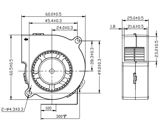 6025A DC Blower Fan High Static Pressure Blower for Compact and High ...